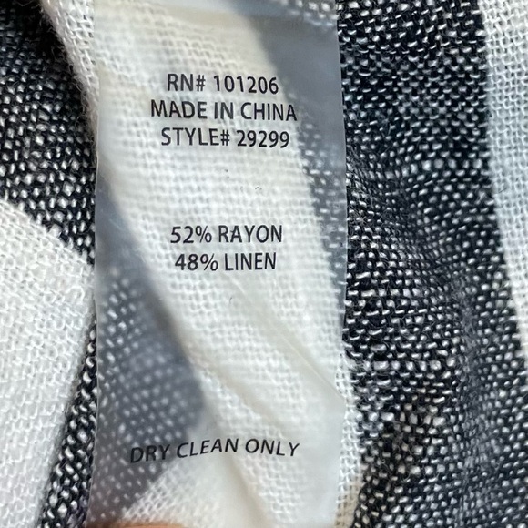 Soft Surroundings Striped Sunset Park Tunic Cold Shoulder Linen Blend Size Small - Picture 7 of 9